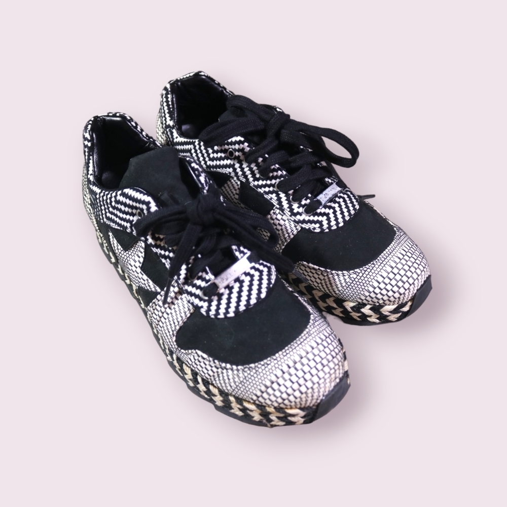 Stella Mccartney Sneakers Macy Lace Up Athletic Wedge Espadrilles Shoes Size 38 - Picture 3 of 12